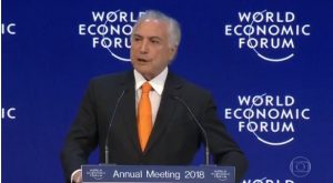 Em Davos, Temer defende reformas propostas pelo seu governo
