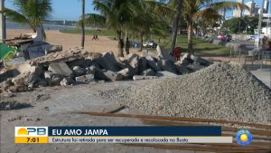 Letreiro ‘Eu amo Jampa’ é retirado do Busto de Tamandaré para revitalização