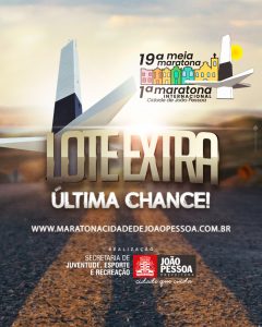 Prefeitura abre lote extra de inscrições para a 1ª Maratona Internacional de João Pessoa