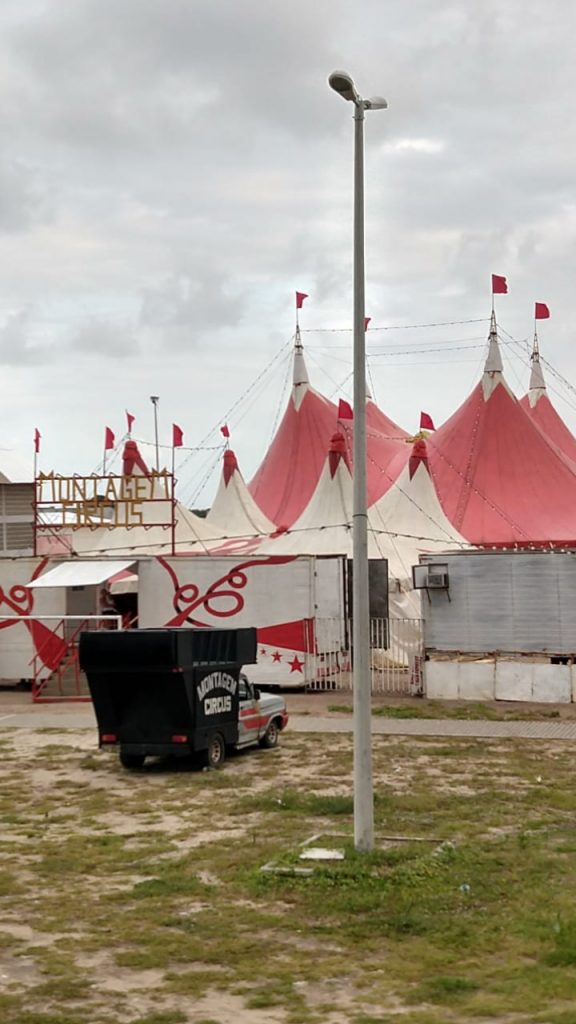 Ventos fortes desabam circo