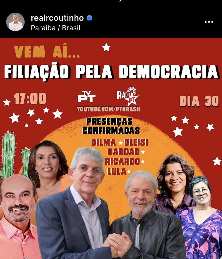 Ex-governador da Paraíba anuncia data para filiação ao PT