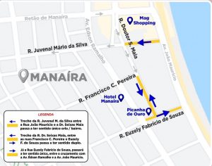 Trechos de ruas de Manaíra têm circulação alterada a partir desta quinta-feira (25)