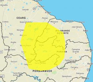 Alerta de baixa umidade é emitido pelo Inmet para 106 cidades da Paraíba; confira lista