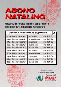 Divulgado calendário do Abono Natalino e do pagamento de servidores estaduais da Paraíba