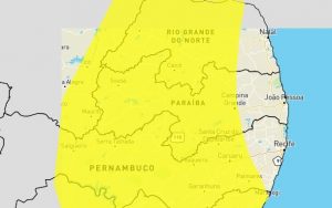 Inmet emite alerta de perigo de chuvas intensas para 156 municípios da PB