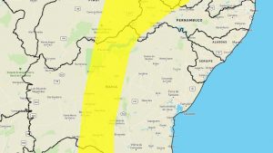 Inmet emite alerta de chuvas intensas para 42 municípios da PB