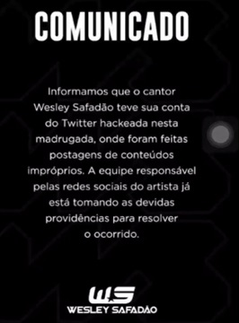Wesley Safadão tem perfil no Twitter hackeado e postagens de teor racista e homofóbico são publicadas