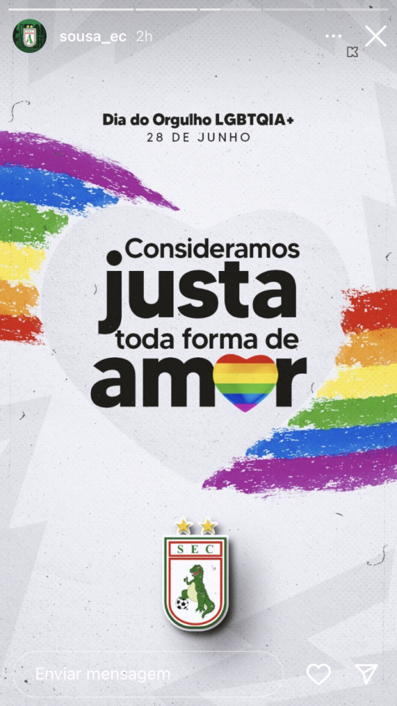 Clubes paraibanos lembram o Dia Internacional do Orgulho LGBTQIA+ com homenagens