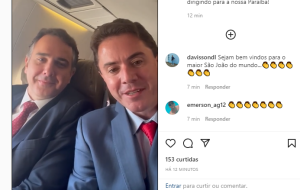 Disputa por ‘prestígio’: anunciado por Daniella, Pacheco chega na Paraíba acompanhado por Veneziano