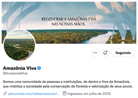 Natura lança perfil no Twitter pela conservação da Amazônia
