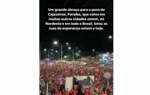 No último dia de campanha, Lula publica vídeo de passeata em Cajazeiras; veja imagens
