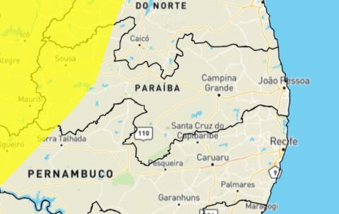 Inmet emite alerta de chuvas intensas para quase 60 cidades da Paraíba