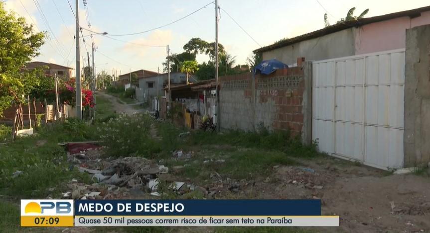 Paraíba é quinto no país em número de famílias ameaçadas de despejo