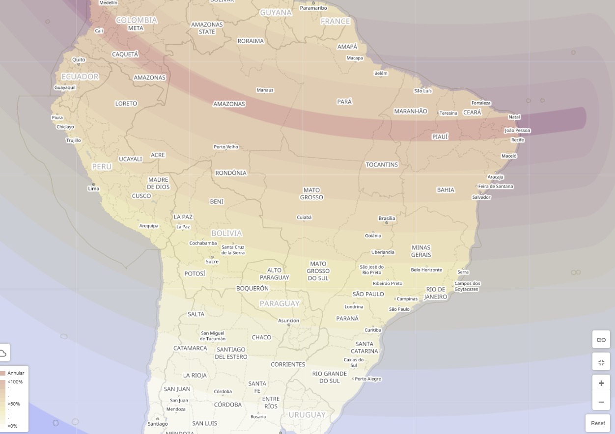 Eclipse solar anular 2023 no Brasil quando e onde observar