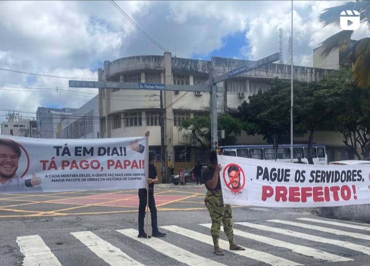 Com debate político em alta, Campina Grande tem ‘guerra’ de faixas nas ruas