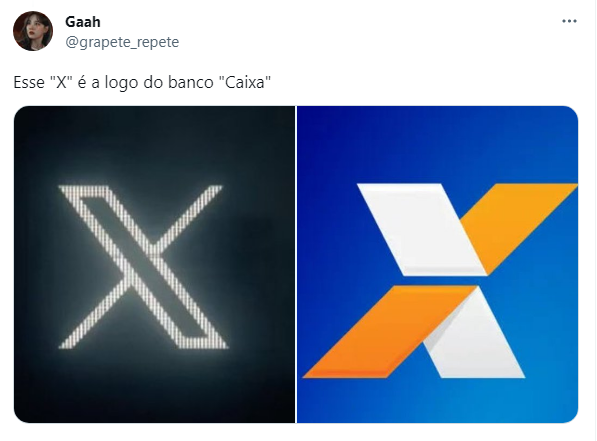 "X" é a logo do banco "Caixa"
