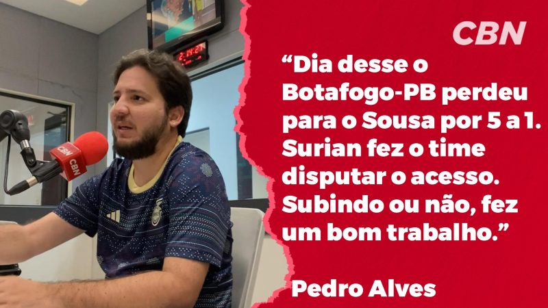 Botafogo-PB: Pedro Alves lembra de fragilidade do time no Paraibano e elogia trabalho de Surian