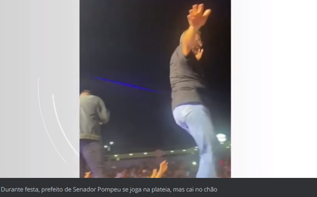 Prefeitos da Paraíba, não sigam exemplo de gestor cearense que espatifou-se no chão; veja vídeo