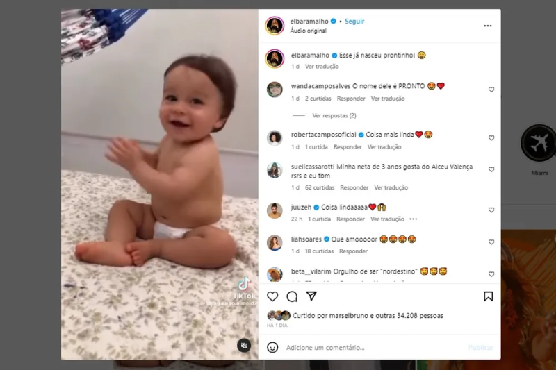 Bebê dança música cantada por Luiz Gonzaga e viraliza nas redes sociais