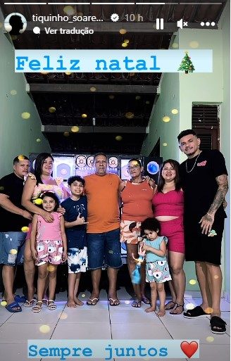 Hulk e Tiquinho Soares passam o Natal com família e amigos no Nordeste; veja fotos