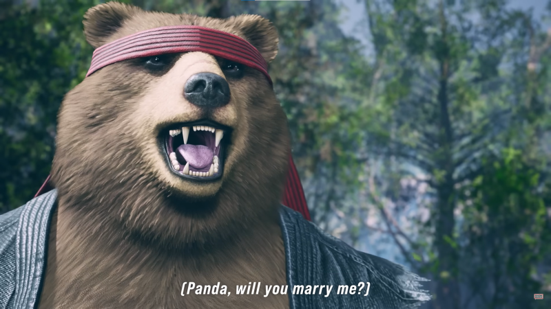 Kuma é apaixonado por Panda em Tekken 8.