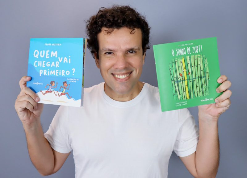 Escritor e jornalista Ricardo Oliveira lança os livros 'O sonho de Zupt!' e 'Quem vai chegar primeiro?' em João Pessoa.