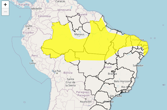 Inmet emite alertas de chuvas intensas para 156 municípios da Paraíba